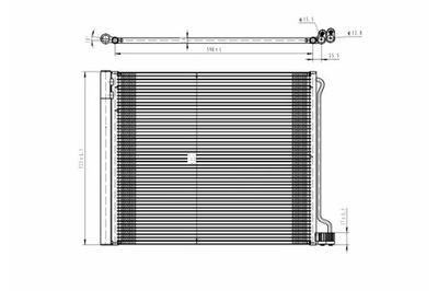 HART CONDENSADOR CONDENSADOR DE ACONDICIONADOR BMW X5 07- X6 08-  