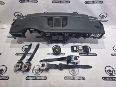 Porsche macan 95b przed lift гумовий елемент панель приладів консоль подушка безпеки ремені oryg демонтаж фото №1