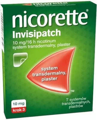 Nicorette Invisipatch 10 mg/16 h system transdermalny 7 plastrów