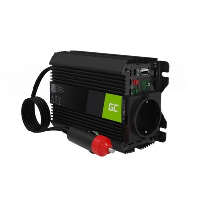 GREEN CELL - TRANSFORMATORIUS ĮTAMPOS INWERTER PRO 12V NA 230V 150W/300W MODYF 