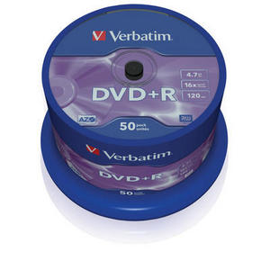 DVD+R VERBATIM 4.7GB x16 Cake *50