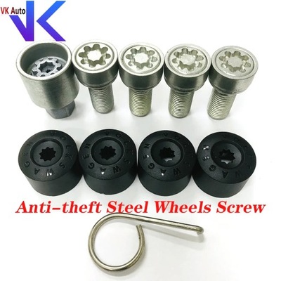 FOR VW GOLF JETTA PASSAT AUDI CARS ANTI-THEFT STEEL WHEELS SCREW BO~23771