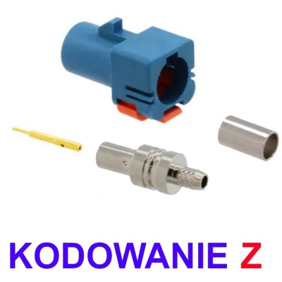 Złącze wtyk FAKRA na kabel RG174 Kod- Z