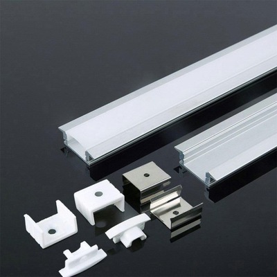 Profil Aluminiowy V-TAC 2mb Biały, Klosz Mleczny,