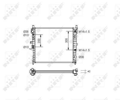 РАДИАТОР ДВИГАТЕЛЯ NRF 55336