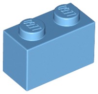 LEGO 3004 KLOCEK 1x2 niebieski śr. NOWY (1g)