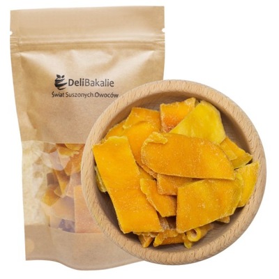 Mango suszone listek 1kg low sugar naturalne mało cukru DeliBakalie