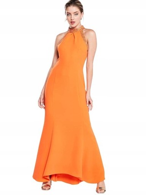 Sukienka pomarańczowa maxi Karen Millen 42