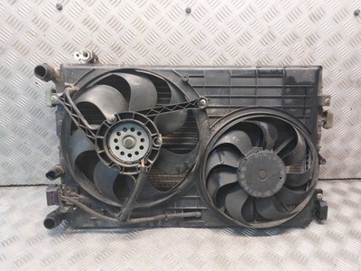 Комплект радіатор + вентилятори polo iv 1.9 sdi фото №1