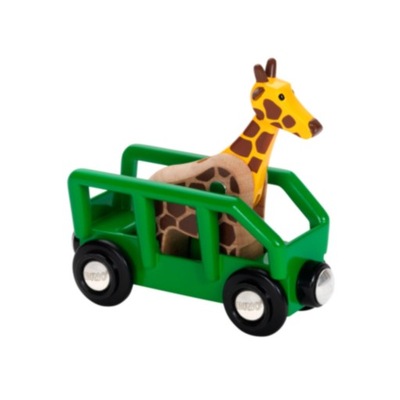 wagon z żyrafą - dodatek do safari - kolejka drewniana Brio 33724