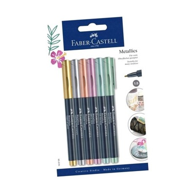 PISAKI METALICZNE METALLICS 6 KOL. FABER CASTELL..