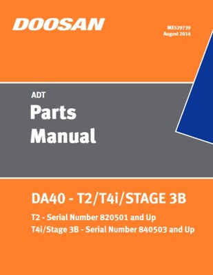 DOOSAN DA40 - T2/T4I/STAGE 3B ADT PARTS MECÁNICA  