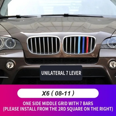 3Pcs Car Grille Trim Strips For BMW X1 X2 X3 X4 X5 X6 X7 E84 F48 F49~58022 фото