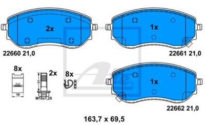 ZAPATAS DE FRENADO MERCEDES 470 X-KLASA 17- PARTE DELANTERA  