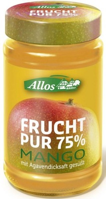 Mus z MANGO (75% owoców) BIO 250 g Allos