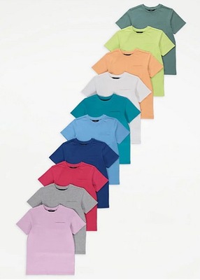 10-pack T-SHIRT COLOR George 9-10L