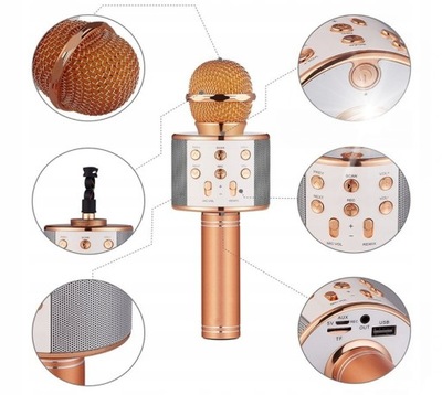 MIKROFON BEZPRZEWODOWY KARAOKE BLUETOOTH GŁOŚNIK