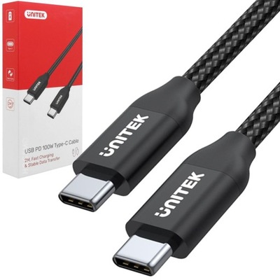 Kabel USB-C Power Delivery 100W UNITEK | 200cm 2m