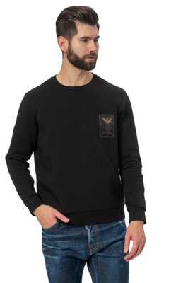 EMPORIO ARMANI czarna męska bluza z logo r. XL