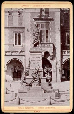 druk 1901, 6863a. Kraków. Pomnik Mickiewicza...