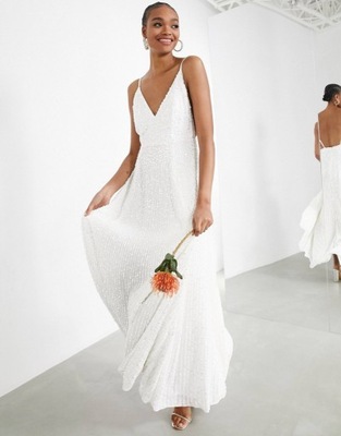 Sukienka cekinowa edition na poprawiny biała 34 XS