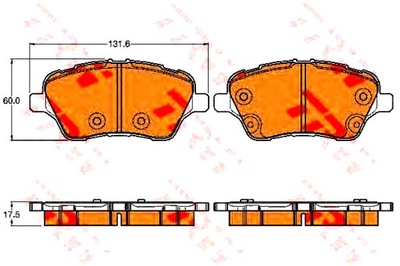 КОЛОДКИ ТОРМОЗНЫЕ FORD ПЕРЕД FIESTA 12- TRANSIT COU