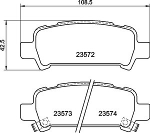 Mintex mdb2162 набор тормозных колодок тормозных, тормоза дисковые фото №1