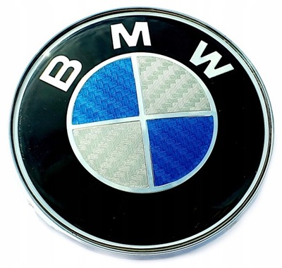 BMW EMBLEMAT ZNACZEK LOGO 74mm NA KLAPĘ CARBON