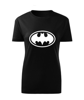 Koszulka T-shirt damska K10 BATMAN LOGO czarna rozm 3XL