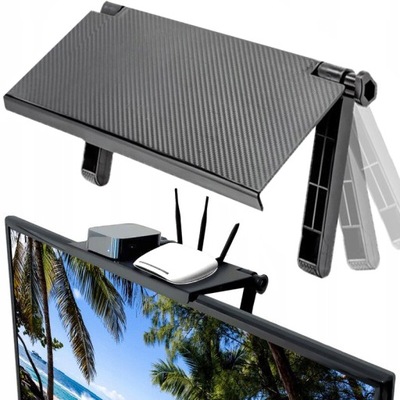 PÓŁKA POD DEKODER TUNER DVB-T2 DVD ŚCIENNA TV MONITOR PODSTAWKA KONSOLE