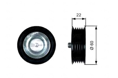 Gates ролик ремінь hyundai accent iii 1.5 crdi gls фото №1