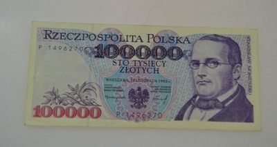Polska PRL - Banknot - 100000 Złotych - 1993 rok seria P