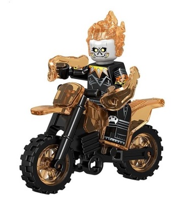 AVENGERS SUPER HEROES RED GHOST RIDER + MOTOCYKL