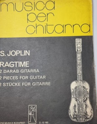 Nuty Musica per chitarra S. Joplin Ragime na gitare