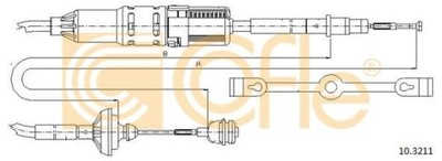 CABLE CONJUNTO DE EMBRAGUE VOLKSWAGEN TRANSPORTER T4 90-03  