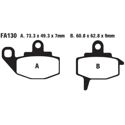 КОЛОДКИ ДИСКОВЫЕ ТОРМОЗНОЕ EBC FA130 ORGANICZNE 