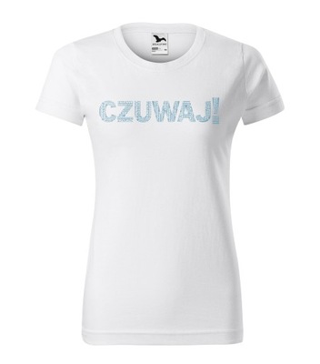 KOSZULKA T-SHIRT BIAŁA HARCERSKA Z NAPISEM CZUWAJ L