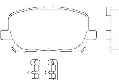 КОЛОДКИ ГАЛЬМІВНІ ПЕРЕД TOYOTA AVENSIS VERSO 2001-