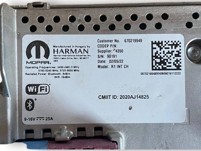 Maserati levante радио navi навигация модуль 670219949 фото №1