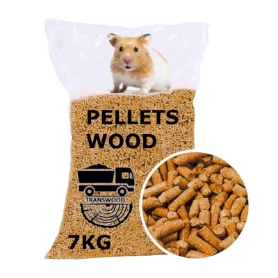 Żwirek Drewniany Pellet Drzewny Dla Zwierząt Gryzoni 7KG JASNY TRANSWOOD