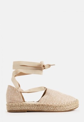 MISSGUIDED_ESPADRYLE PŁASKIE WIĄZANE F1613299 R.37