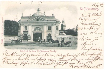 1899 Petersburg St. Petersbourg-Entree de la laure St. Alexander Nevsky