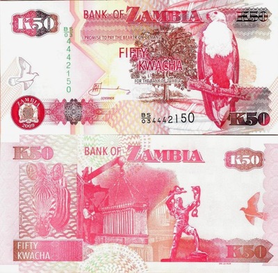 Zambia 2009 - 50 kwacha - Pick 37 UNC