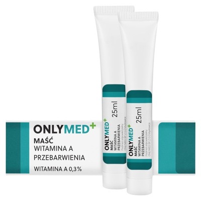 2x Maść na przebarwienia skóry witamina A rozjaśniająca ochronna Onlymed