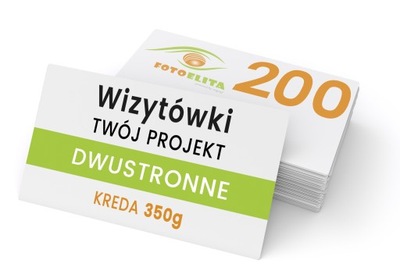 Wizytówki dwustronne 200 szt TWÓJ PROJEKT