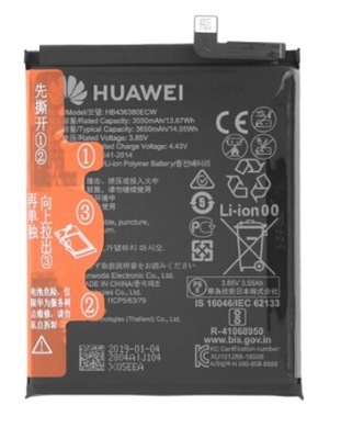 Bateria Huawei P30 HB436380ECW 3650mAh 3,85 V