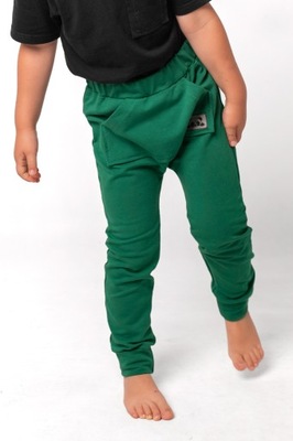Spodnie dresowe BAGGY dla chłopca Zielony 116/122