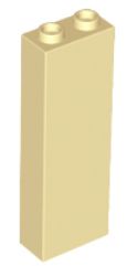 LEGO FILAR, SŁUPEK 1X2 BEŻOWY PIASKOWY NR 2454