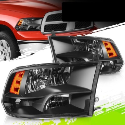 Фары перед чёрные dodge ram 1500 2500 3500 09-10 ram 1500 2500 3500 фото №1