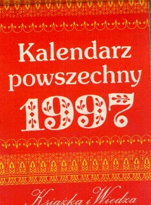 Kartka z kalendarza 1997 rok